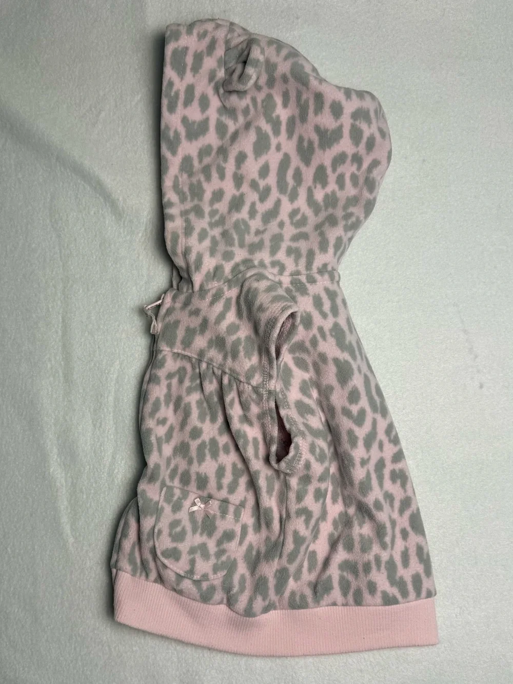 Carter’s Baby Girl Pink Leopard Fleece Hooded Vest